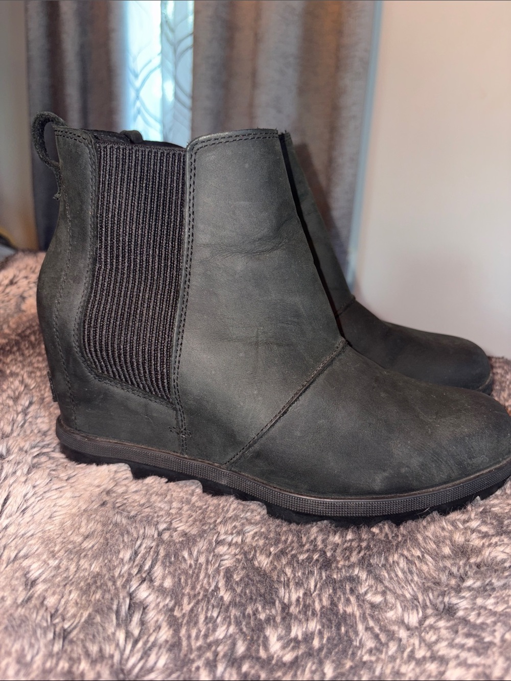 Sorel Waterproof Women’s Black Chelsea Wedge Ankle Boots